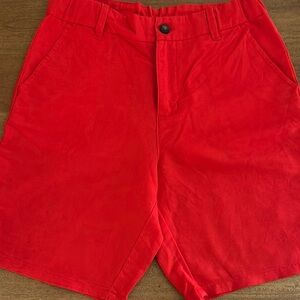 Janie and Jack Red Linen Boy’s Shorts
